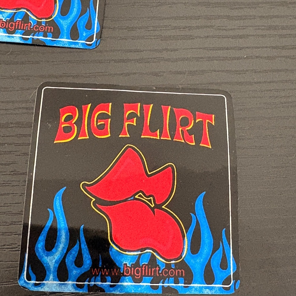 Vintage Y2K Big Flirt Red and Blue Stickers - Picture 10 of 13